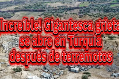 Increible Gigantesca grieta se abre en Turquia despues de terremotos